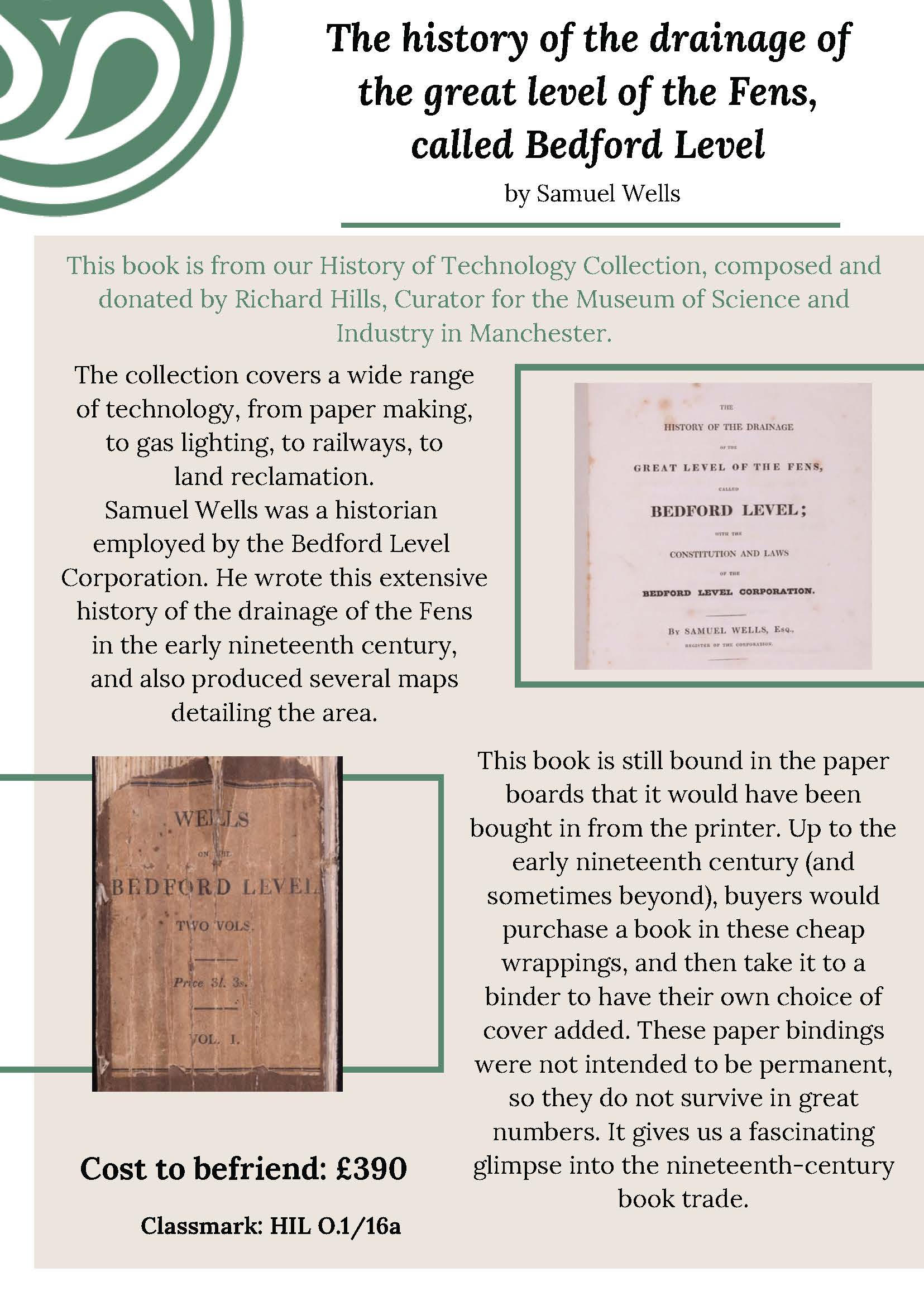 An information sheet on The history of the drainage of the great level of the Fens, called Bedford Level by Samuel Wells. A plain text version is available if you email library@gladlib.org