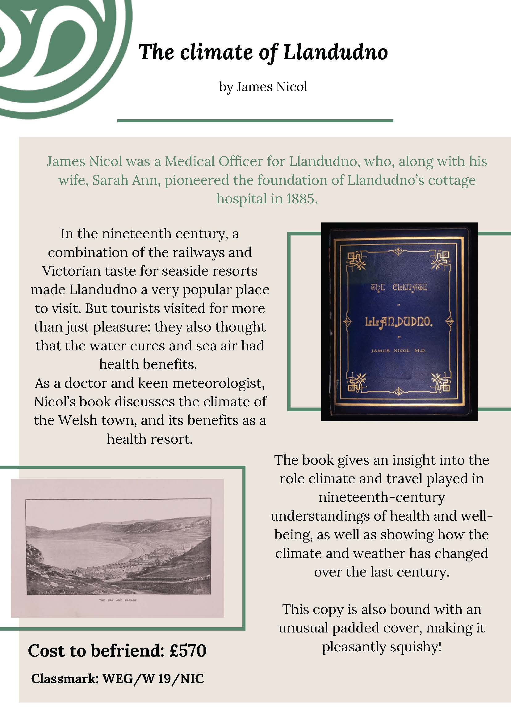 An information sheet about The climate of Llandudno by James Nicol. A plain text version is available if you email library@gladlib.org